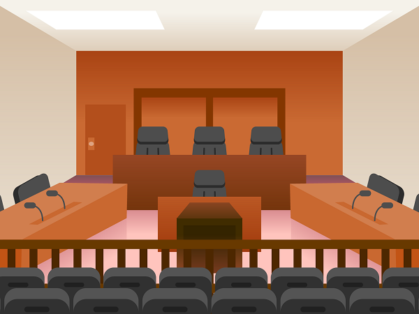 裁判所の法廷の画像